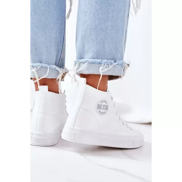  Dámske kožené členkové topánky BIG STAR GG274016 BIELA ​​Big Star Shoes 