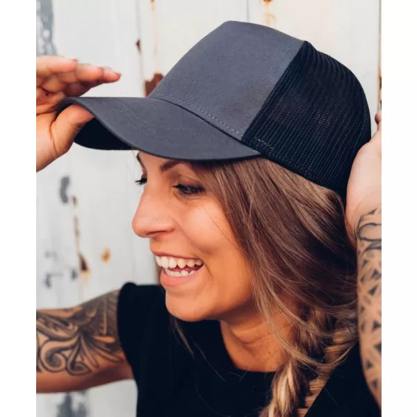  Čiapka ATLANTIS | Rapper Cotton DARK GREY/BLACK 