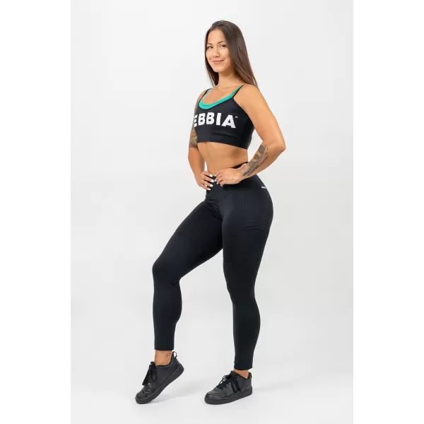  Legíny s vysokým pásom LEG DAY GOALS 248 BLACK Nebbia 
