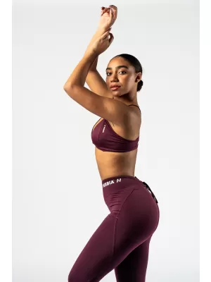 Športová podprsenka so strednou podporou TWIST-KNOT 423 DARK RED Nebbia