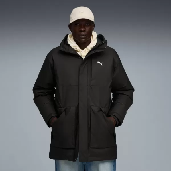  Pánska bunda PUMA PROTECTIVE HOODED DOWN PARKA 688380-01 ČIERNA 