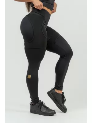 Dámske športové legíny s INTENSE Mesh 838 Gold BLACK/GOLD Nebbia