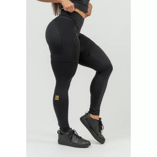 Dámske športové legíny s INTENSE Mesh 838 Gold BLACK/GOLD Nebbia 