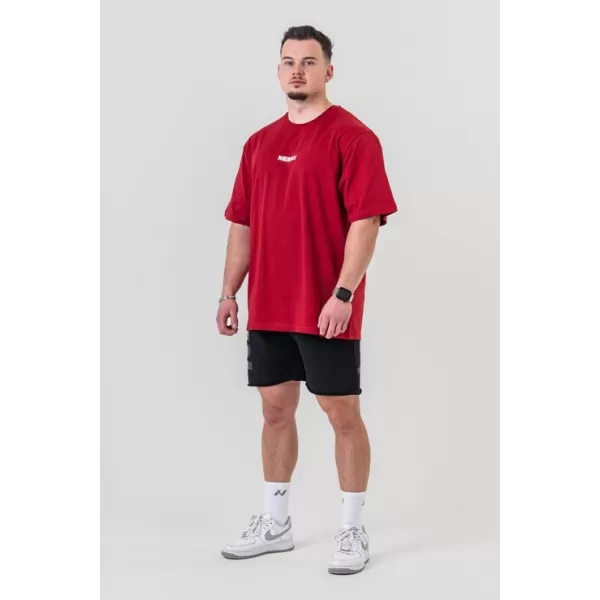  Oversized tričko GYM ESSENTIALS 381 DARK RED Nebbia 