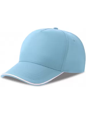 Čiapka ATLANTIS | Recy Five Piping LIGHT BLUE/WHITE