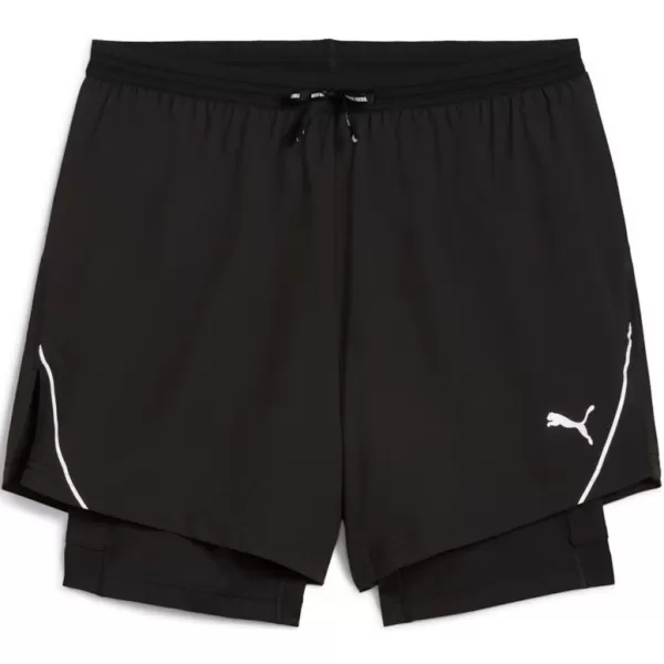  Kraťasy PUMA M RUN ULTRAWEAVE 2IN1 5"" SHORT​ 526635-01 ČIERNY 