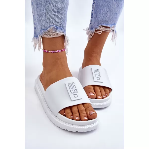  Dámske šľapky BIG STAR LL274428 BIELA ​​Big Star Shoes 