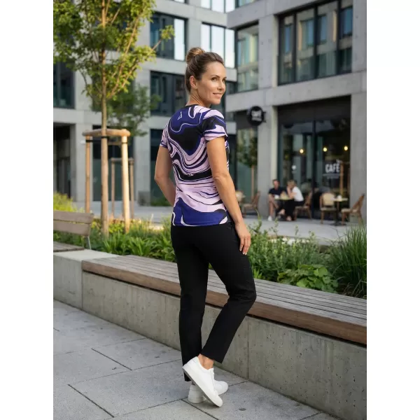 Dámske prémiové funkčné tričko ALTISPORT VOJ/ALW099TR01 ČIERNA FIALOVÁ 