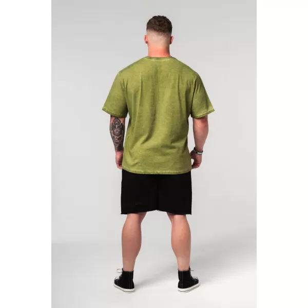  Vyprané oversized tričko HERITAGE 355 GREEN Nebbia 