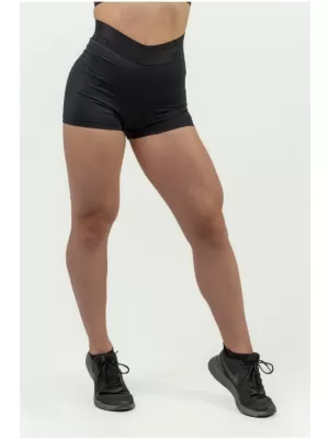 Dámske kompresné šortky s vysokým pásom INTENSE Leg Day 832 BLACK Nebbia