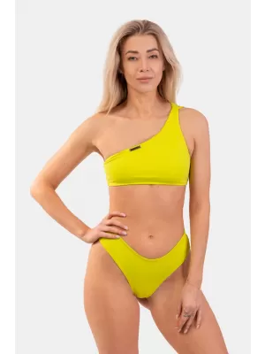 Jedno rameno Bandeau Bikini Top - Top 448 GREEN Nebbia