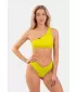 Jedno rameno Bandeau Bikini Top - Top 448 GREEN Nebbia