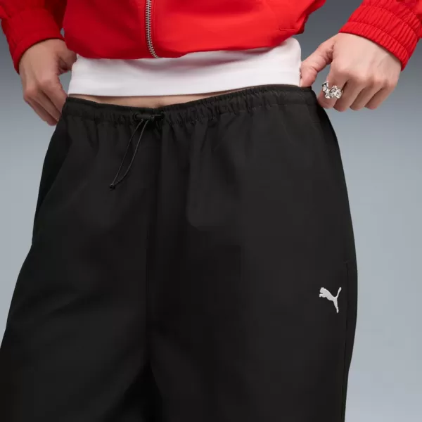  Dámske nohavice PUMA WARDROBE ESS PARACHUTE WOVEN PANTS OP 632044-01 ČIERNY 