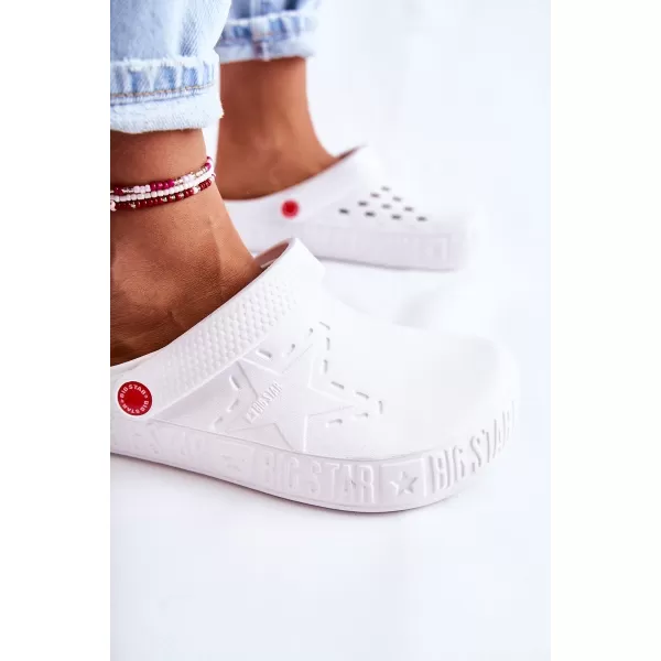  Dámske šľapky nazúvaky BIG STAR II275003 BIELA ​​Big Star Shoes 