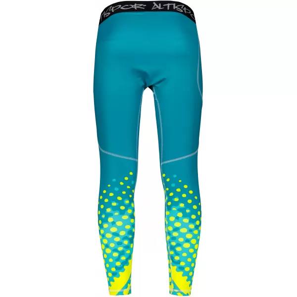  Dlhé pánske prémiové športové legíny ALTISPORT VOJ/ALM109LEG01 SMARAGD-FLUO 