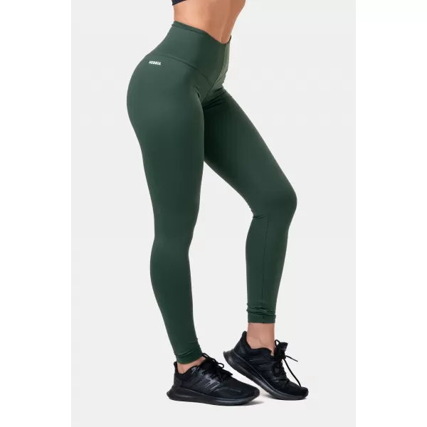  Klasické HERO legíny s vysokým pásom 570 DARK GREEN Nebbia 