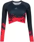 Dámsky funkčný prémiový crop top ALTISPORT VOJ/ALW109TR04 ČERVENO-ČIERNE