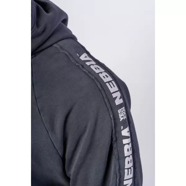  Praná mikina s kapucňou HERITAGE 793 BLACK Nebbia 