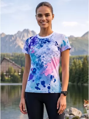 Dámske prémiové funkčné tričko ALTISPORT VOJ/ALW055TR01 FIALOVÁ/MODRÁ