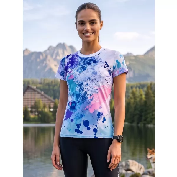  Dámske prémiové funkčné tričko ALTISPORT VOJ/ALW055TR01 FIALOVÁ/MODRÁ 