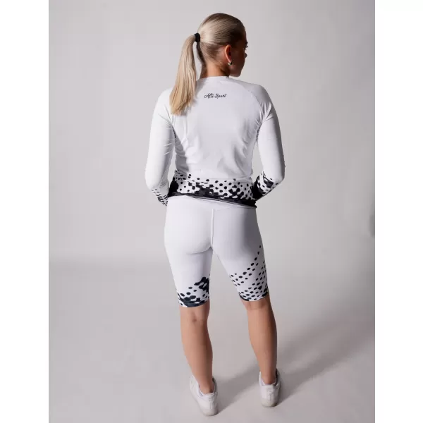  Dámske prémiové funkčné tričko s dlhým rukávom ALTISPORT VOJ/ALW109TR03 ČIERNOBIELY 