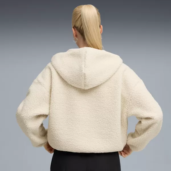  Dámska mikina PUMA WARDROBE ESS OVERSIZED POLAR FLEECE HOODIE 632048-87 BIELY 