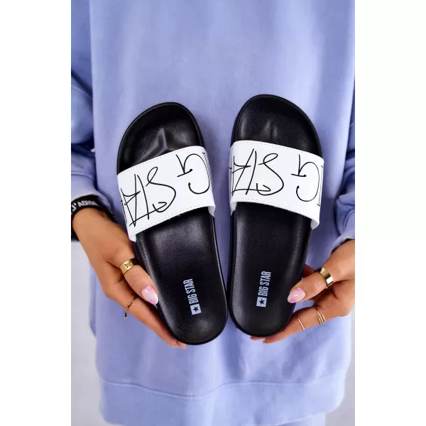  Dámske módne šľapky BIG STAR JJ274A275 BIELA ​​Big Star Shoes 