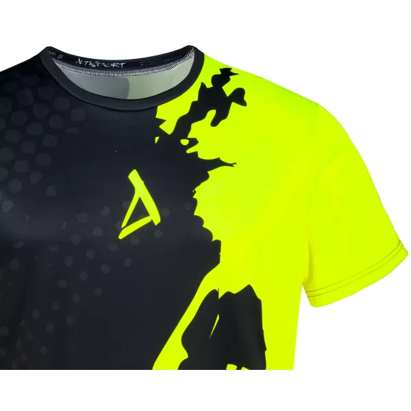  Prémiové pánske funkčné tričko ALTISPORT VOJ/ALM112TR01 ČIERNO-FLUO ŽLTÁ 