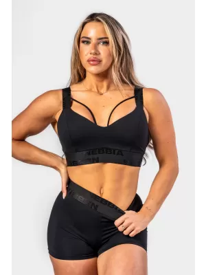 Dámska športová podprsenka s výstužou INTENSE Iconic 844 BLACK Nebbia