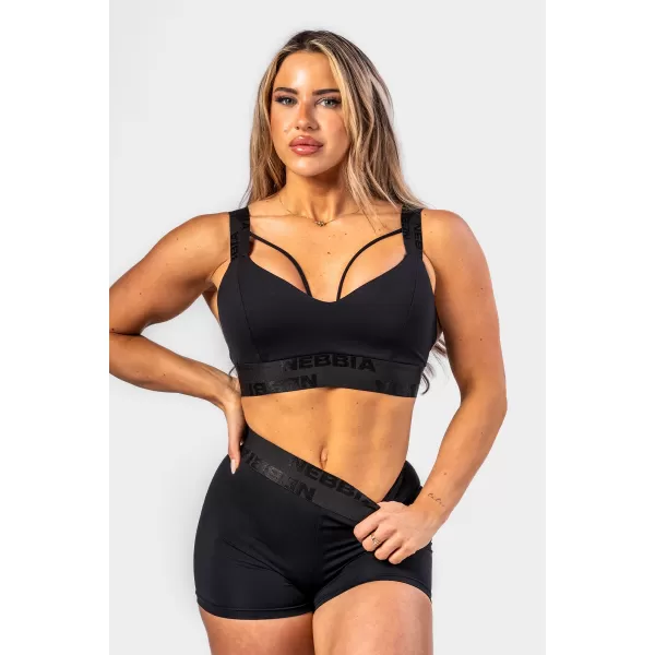  Dámska športová podprsenka s výstužou INTENSE Iconic 844 BLACK Nebbia 