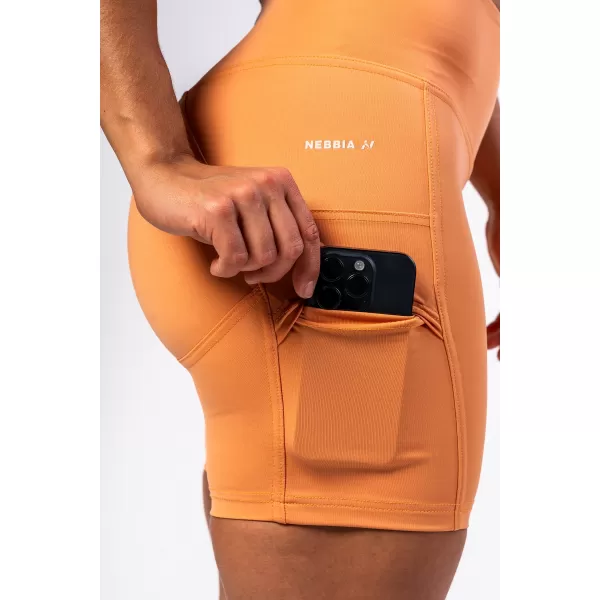  Cyklistické šortky s vysokým pásom ELITE 467 ORANGE Nebbia 