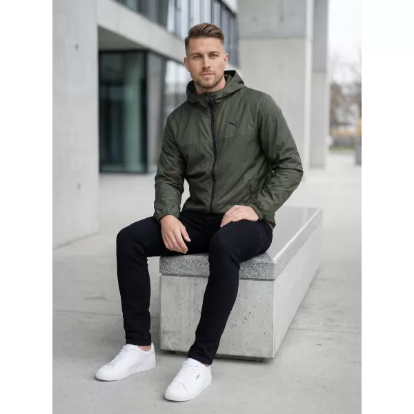  Pánska vetrovka PUMA ESS REGULAR WINDBREAKER 684625-70 ZELENÁ 