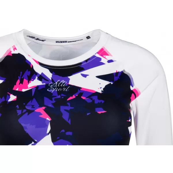  Dámsky funkčný prémiový crop top ALTISPORT VOJ/ALW110TR04 FIALOVÁ A BIELA 