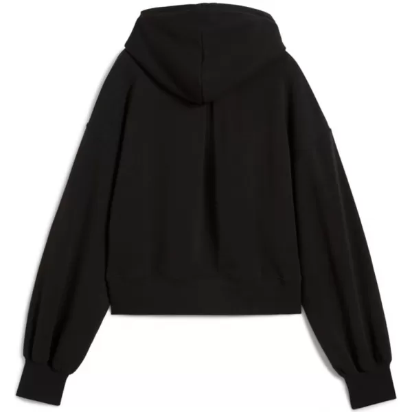  Dámska mikina PUMA WARDROBE ESS RELAXED CROPPED HOODIE TR 629746-01 ČIERNY 