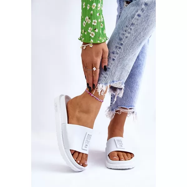  Dámske šľapky BIG STAR LL274428 BIELA ​​Big Star Shoes 