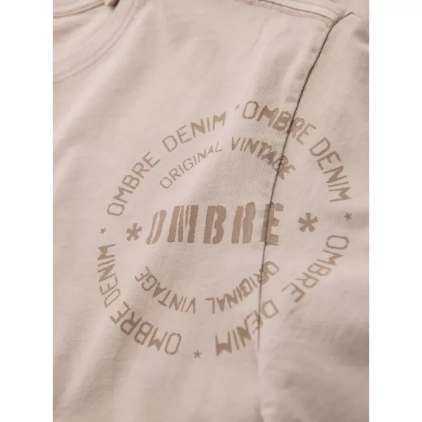 Pánske tričko OMBRE OM-TSWT-0202 BÉŽOVÁ 