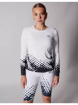 Dámske prémiové funkčné tričko s dlhým rukávom ALTISPORT VOJ/ALW109TR03 ČIERNOBIELY