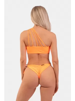 Oranžový vrchný diel bikín Bandeau na jedno rameno - Top 449 ORANŽOVÝ Nebbia