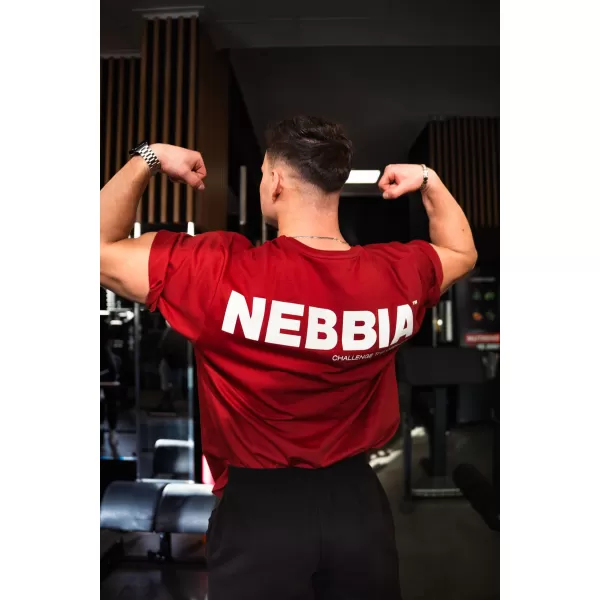  Oversized tričko GYM ESSENTIALS 381 DARK RED Nebbia 