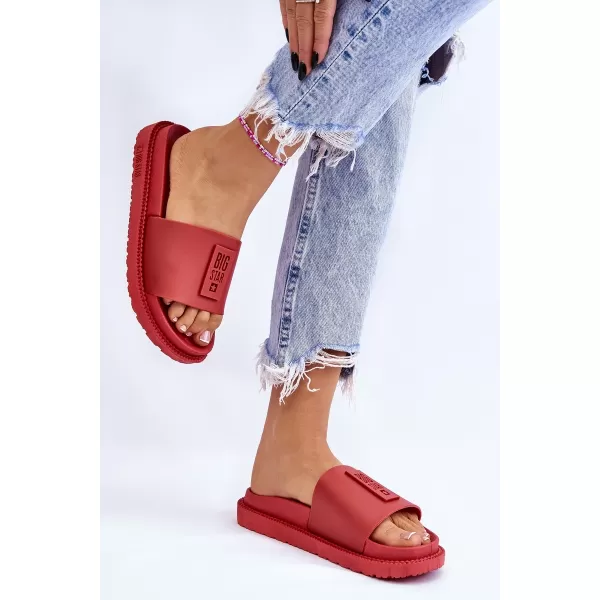  Dámske šľapky BIG STAR LL274430 ČERVENÁ Big Star Shoes 