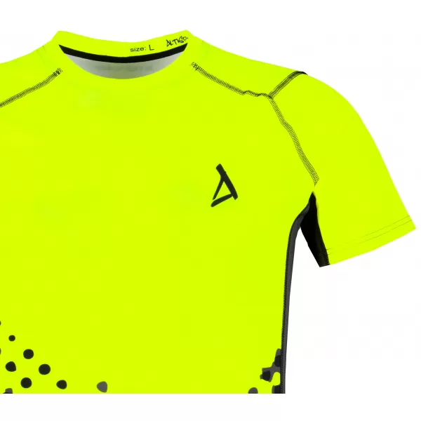  Pánska prémiová funkčná kompresná košeľa ALTISPORT VOJ/ALM109TR04 FLUO ŽLTÁ 