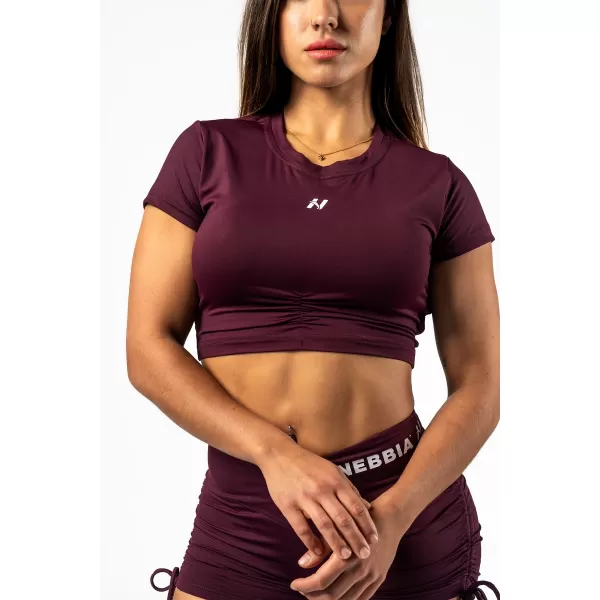  Crop top s otvoreným chrbtom STRONG BEAUTY 430 DARK RED Nebbia 