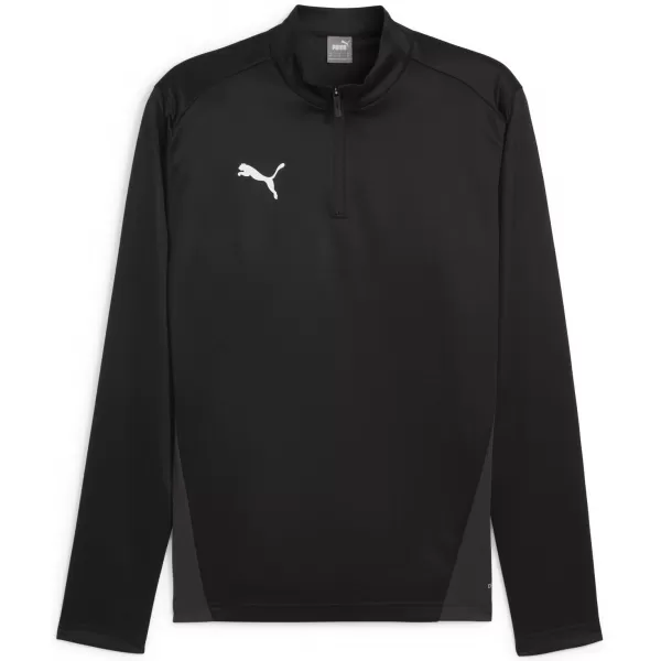  Tričko PUMA TEAMGOAL TRAINING 1/4 ZIP TO 658629_03 PUMA ČIERNA/BIELA/TMAVO ŠEDÁ 
