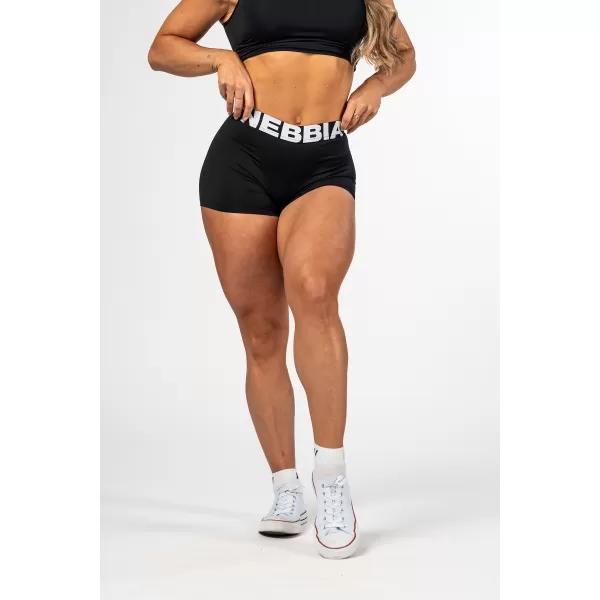  Fitness šortky s vysokým pásom GLUTE PUMP 240 BLACK Nebbia 