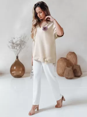 Dámske tričko DSTREET SHINE LOVE RY2914 BÉŽOVÁ