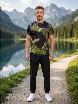 Prémiové pánske funkčné tričko ALTISPORT VOJ/ALM113TR01 VOJENSKÉ
