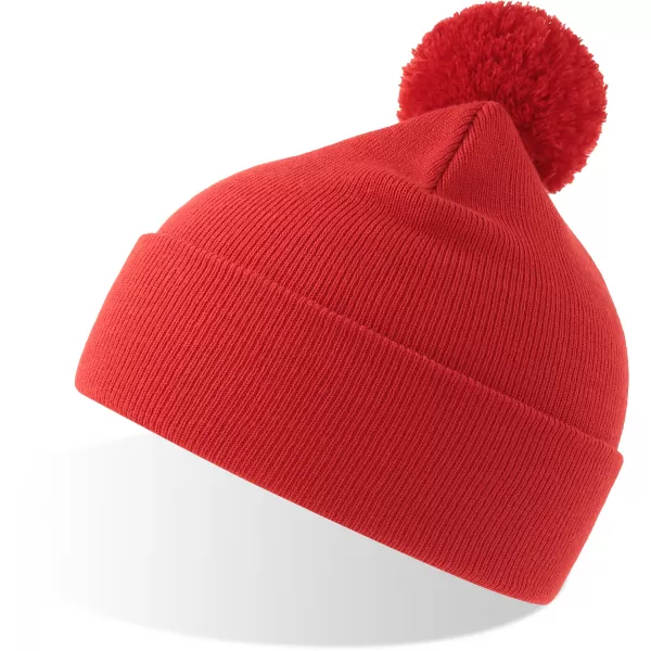  Čiapka ATLANTIS | Wind-S Pompom RED 