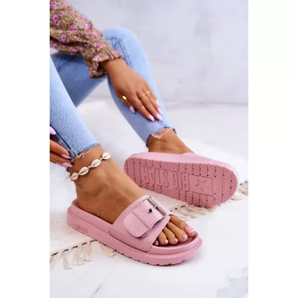  Dámske módne šľapky BIG STAR JJ274A308 RUŽOVÁ Big Star Shoes 