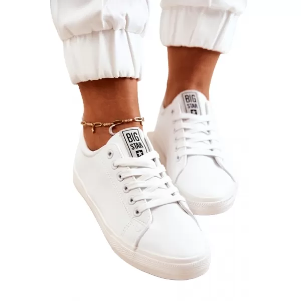  Dámske kožené tenisky BIG STAR JJ274311 BIELA ​​Big Star Shoes 