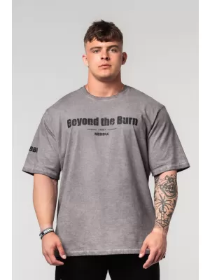 Vyprané bavlnené tričko vysokej gramáže GRIND 370 LIGHT GRY Nebbia